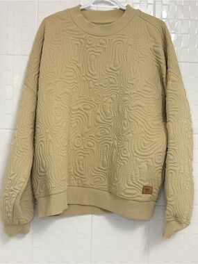 Vans Beige Textured Crewneck Sweater